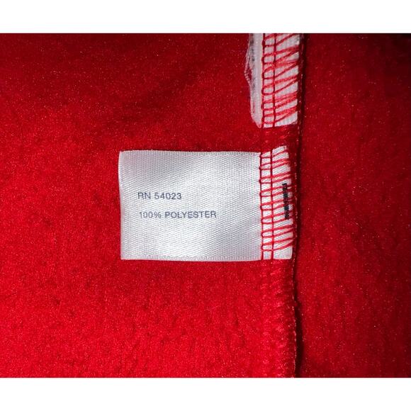 GAP Womens Red Microfleece Long Sleeve Pullover Zip Neck Top - Sz S Small - Picture 5 of 6